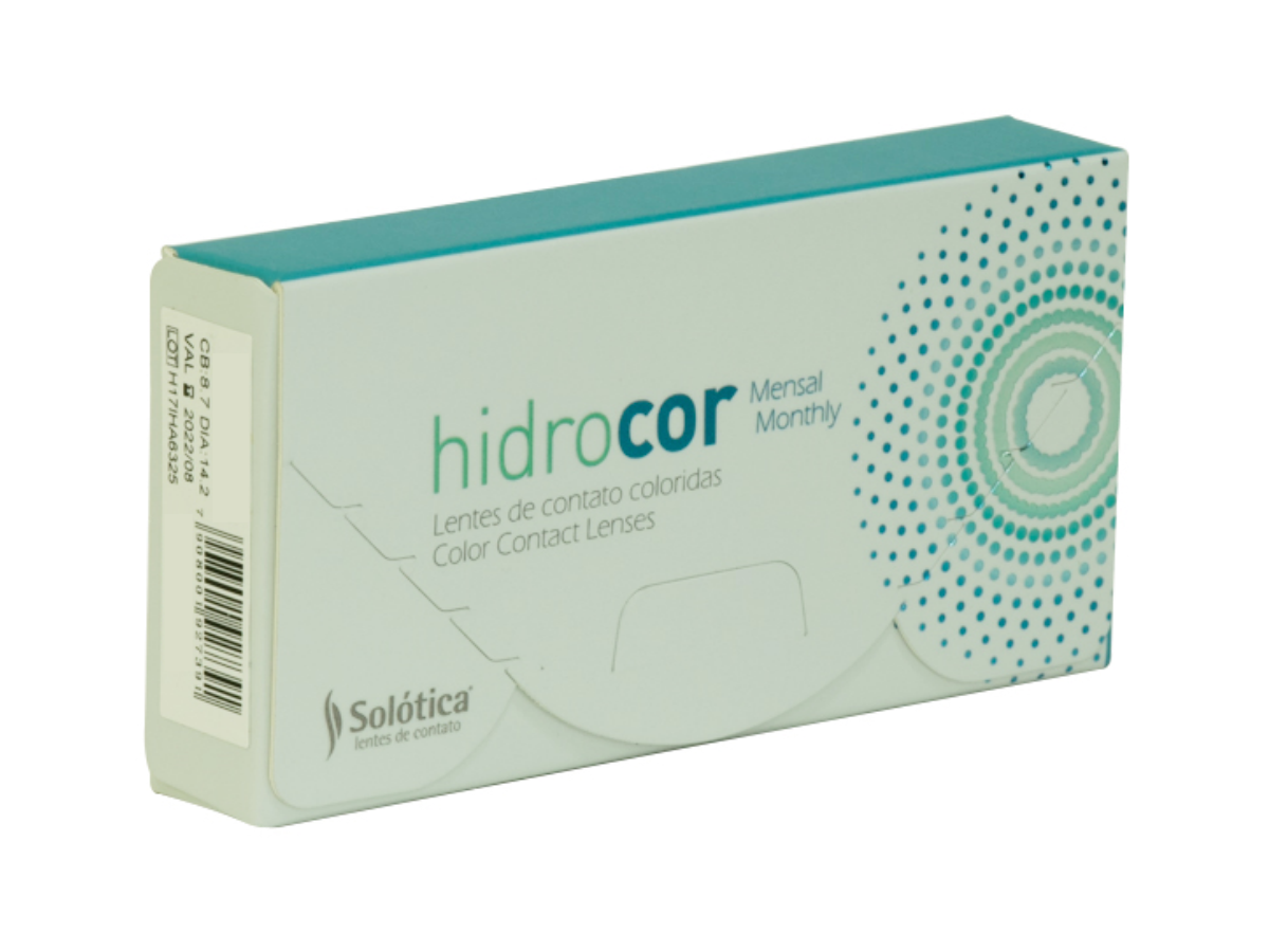 Lente de Contato Colorida sem Grau Hidrocor Mensal - Solótica