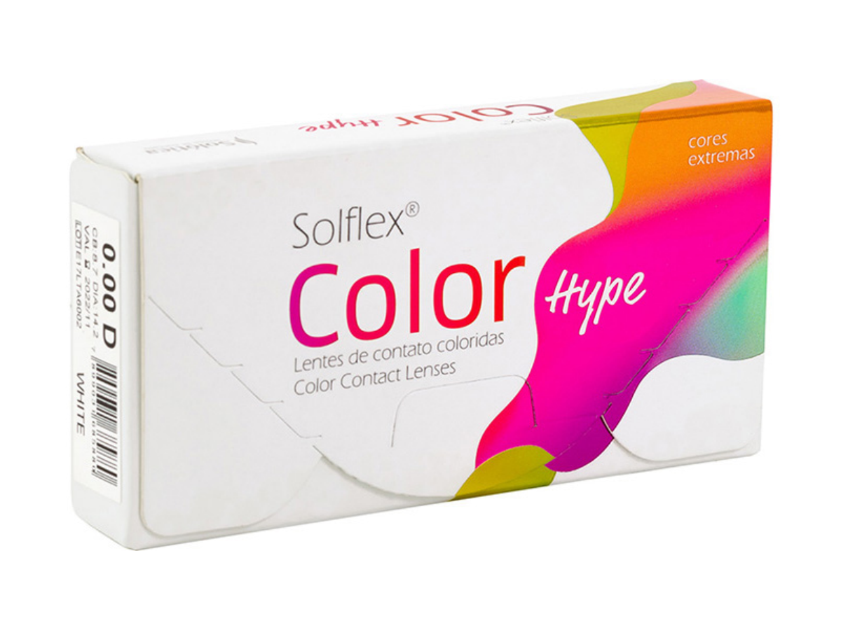 Lente de Contato Colorida sem Grau Solflex Color Hype Mensal - Solótica